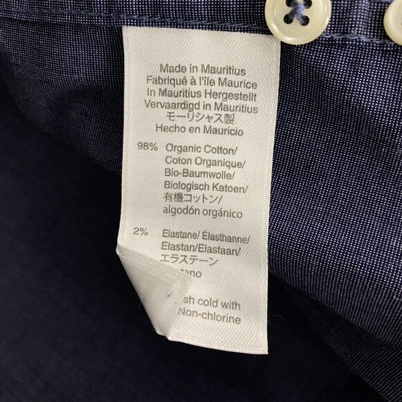 J. Crew Stretch Secret Wash Shirt End-on-End Organic Cotton Men's Size Large - Picture 5 of 7